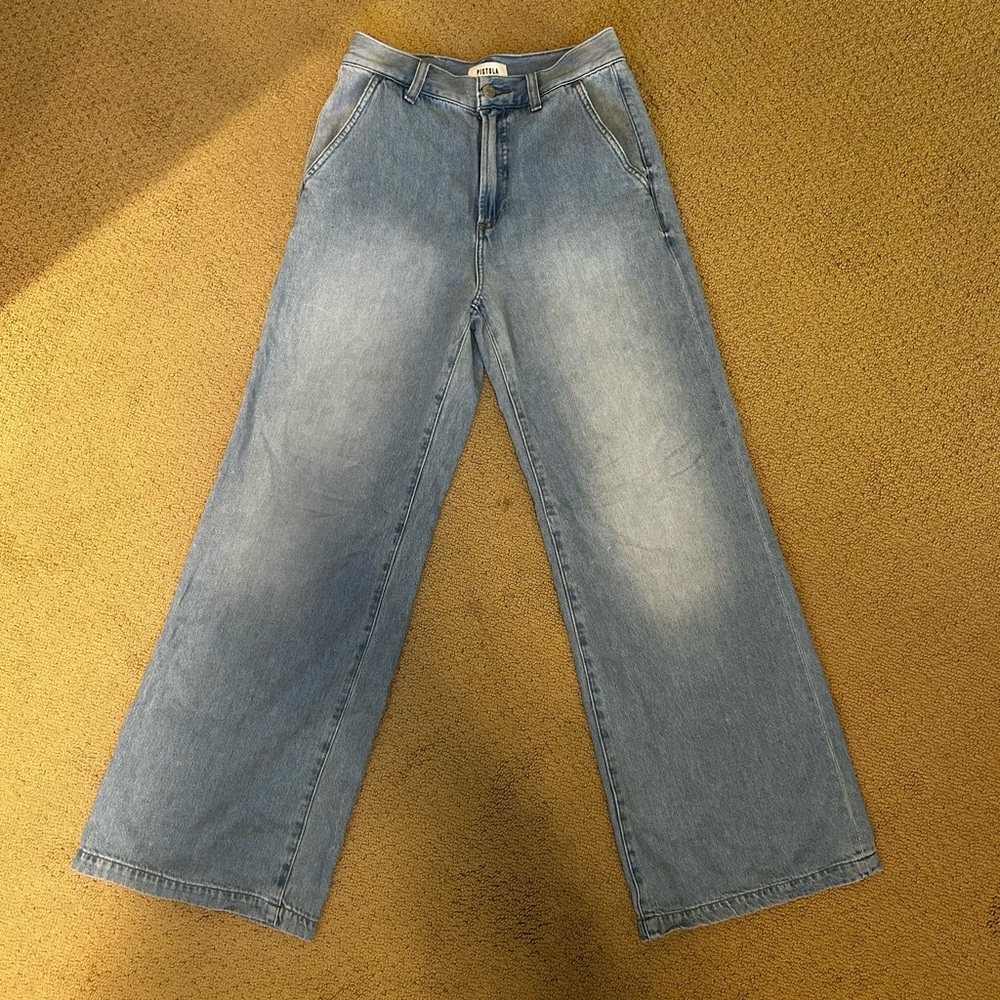 Pistola Light Blue Denim wide leg jeans